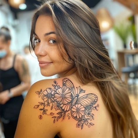 Female Shoulder Back Tattoos