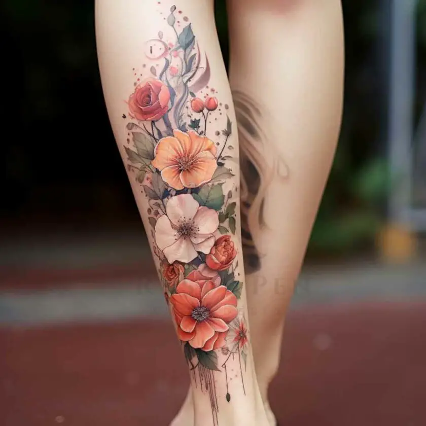 Floral Leg Tattoo Designs Tattoo Build Floral Leg Tattoo Designs Tattoo Build