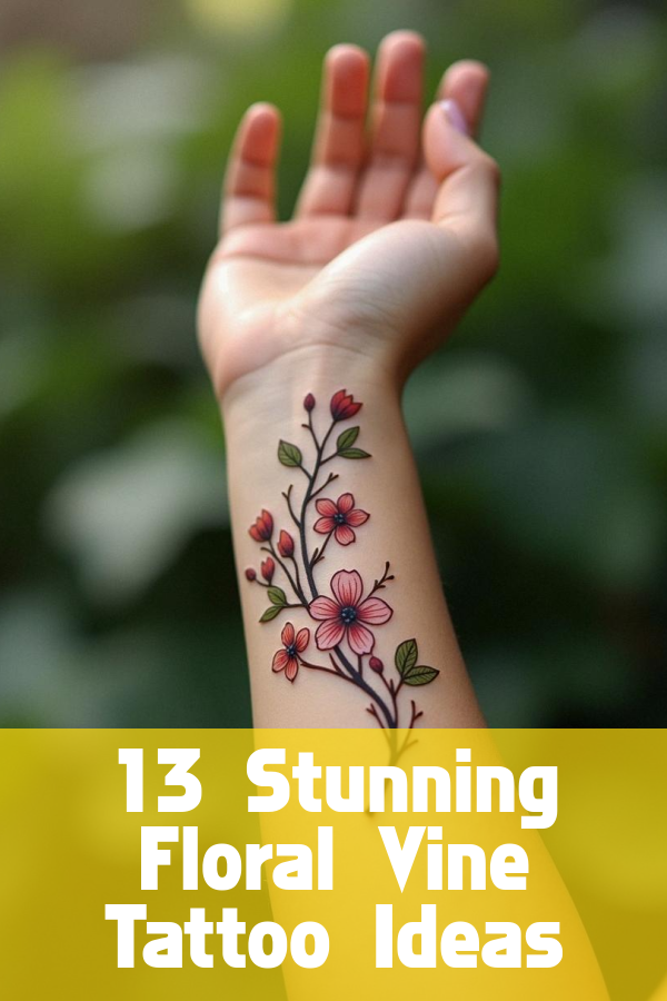 Floral Vine Tattoo Ideas 2025