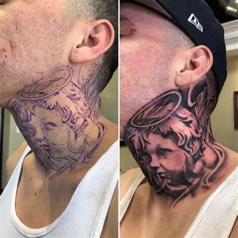 Full Neck Tattoos For Men Watercolor Tattoo Design Full Neck Tattoos For Men Watercolor Tattoo Design