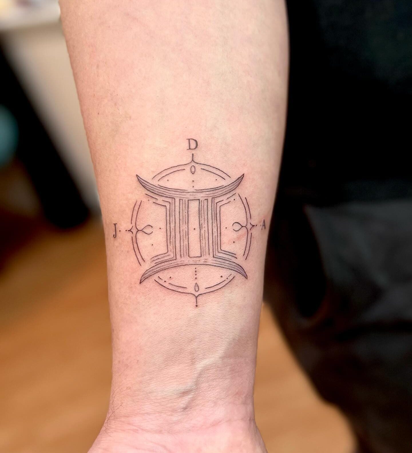 Gemini Abstract Tattoo