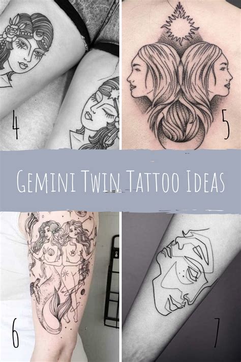Gemini Twins Tattoo Printable Calendars At A Glance