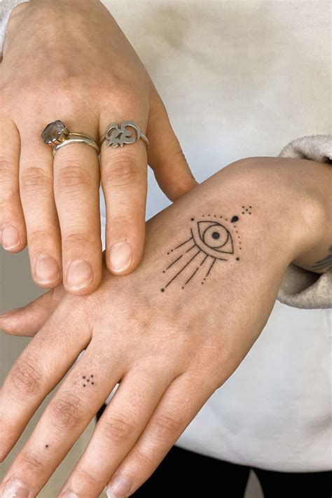 Geometric Tattoo Handpoked Eye Clarity Amp Inner Knowing Hand