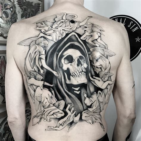 Grim Reaper Back Tattoo Designs Grim Reaper Back Tattoo Designs