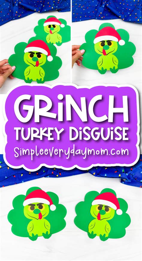 Grinch Turkey Disguise Craft For Kids Free Template Grinch Turkey Disguise Craft For Kids Free Template