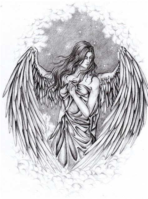 Guardian Angel Tattoo Drawing Guardian Angel Tattoo Drawing
