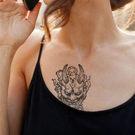 Hannya Demon Temporary Tattoo Fade Away Tattoo Hannya Demon Temporary Tattoo Fade Away Tattoo