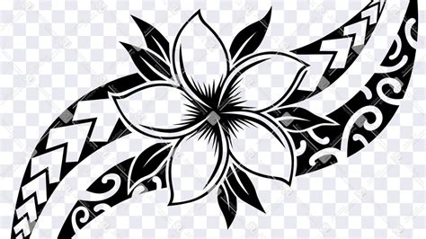 Hawaiian Flower Tribal Tattoo Designs Hawaiian Flower Tribal Tattoo Designs
