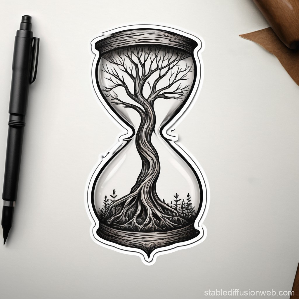 Hourglass Design Tattoo