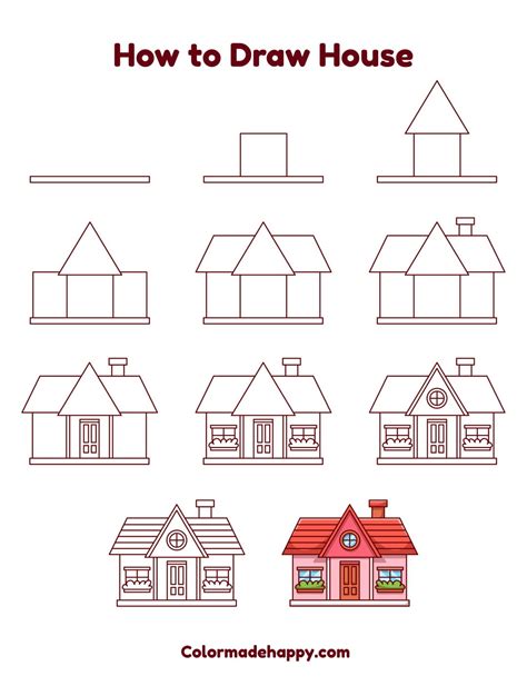 How To Draw A House Step By Step Drawingnow How To Draw A House Two