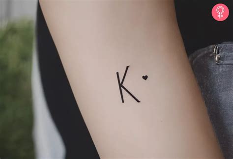 K Letter Temporary Tattoo Set Of 3 Etsy