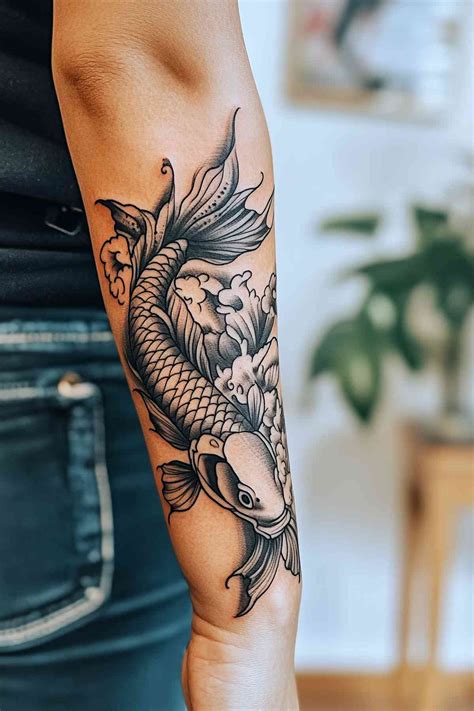 Koi Fish Tattoo Design Forearm