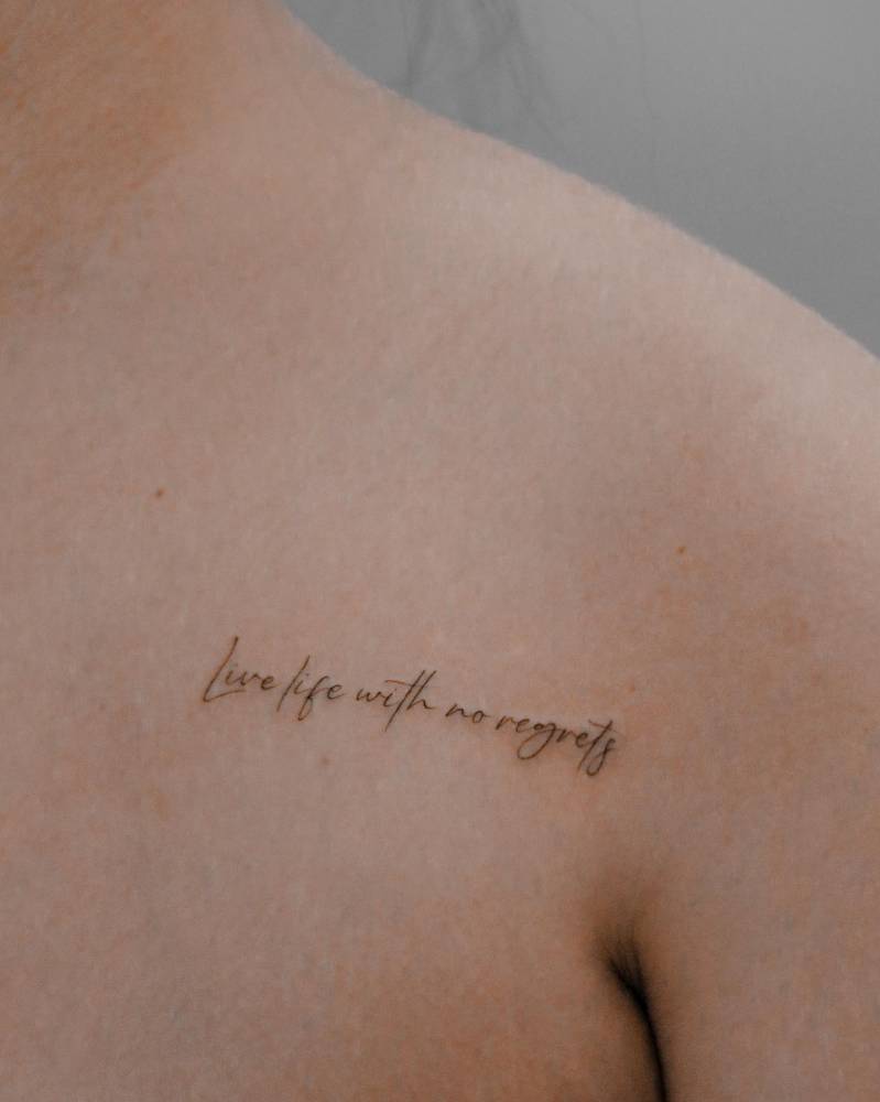 Live With No Regrets Tattoo Designs Live With No Regrets Tattoo Designs