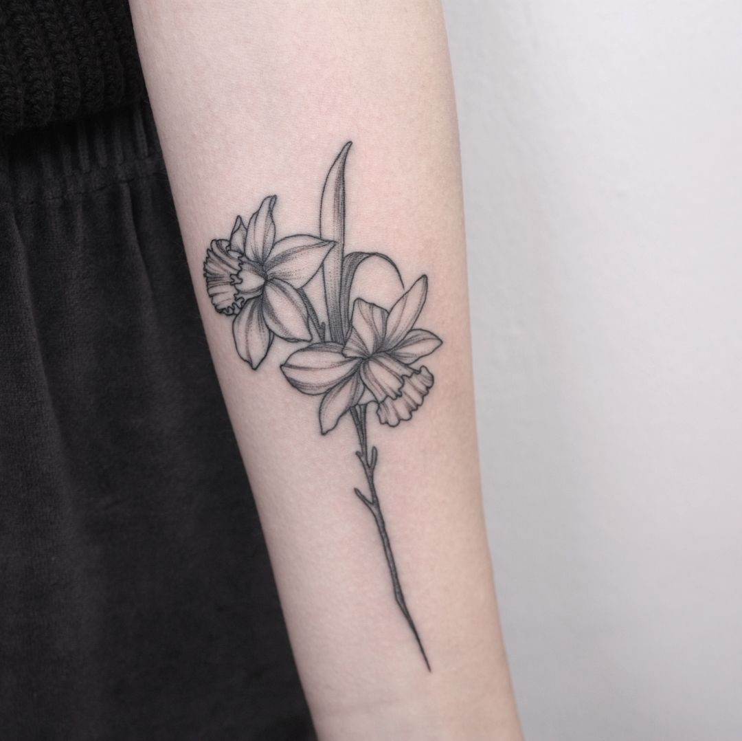 Lovely Daffodil Tattoo Birth Flower For March Tattoo Lovely Daffodil Tattoo Birth Flower For March Tattoo