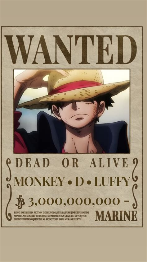 Luffy Wanted Poster Tattoo Luffy Wanted Poster Tattoo