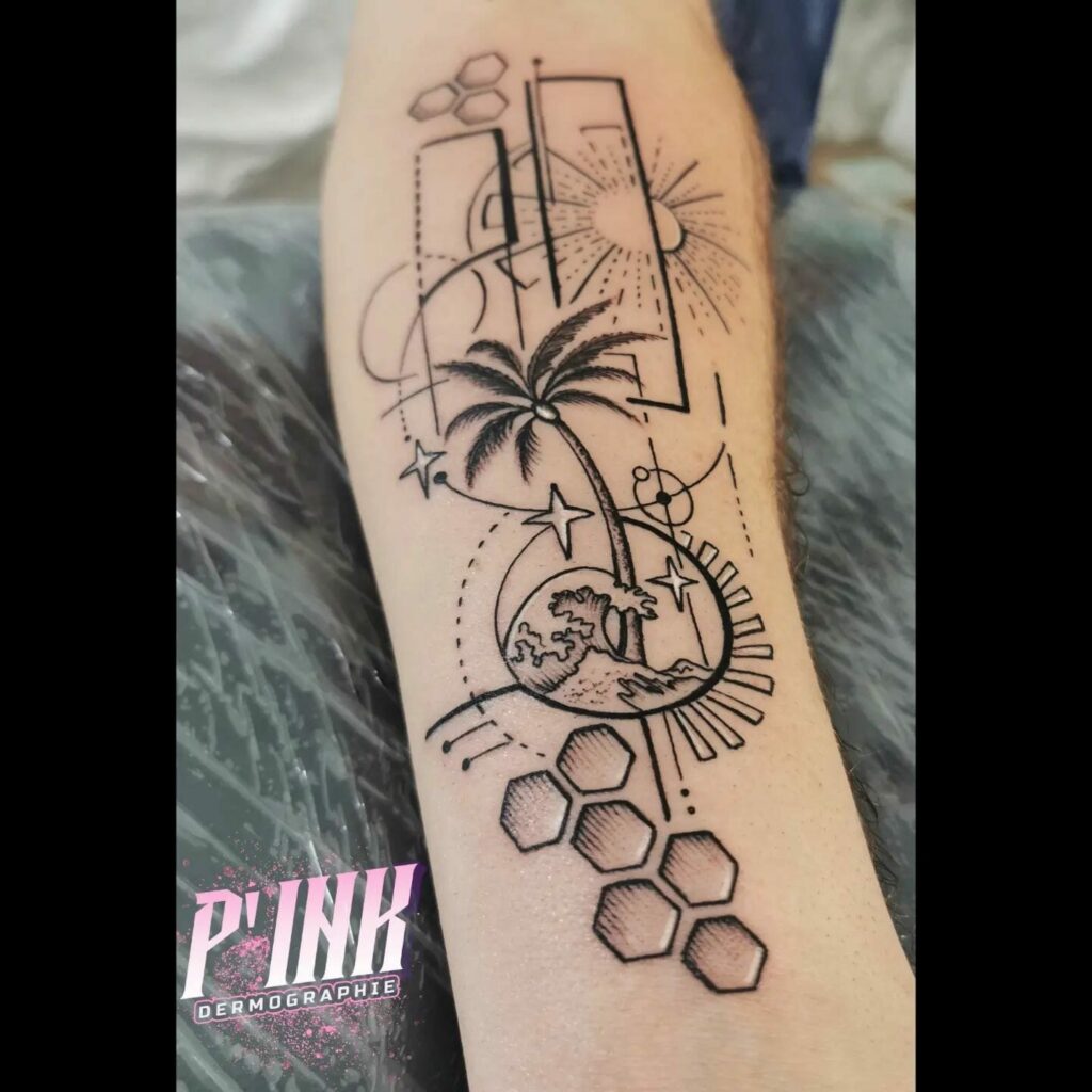Mens Geometric Forearm Tattoo At Jamie Kingsbury Blog