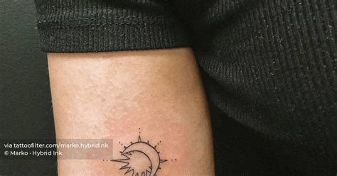 Minimalistic Style Eclipse Tattoo Located On The Inner Minimalistic Style Eclipse Tattoo Located On The Inner