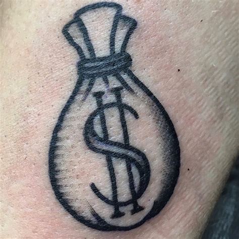 Money Bag Tattoo Stencil At Dean Isaac Blog