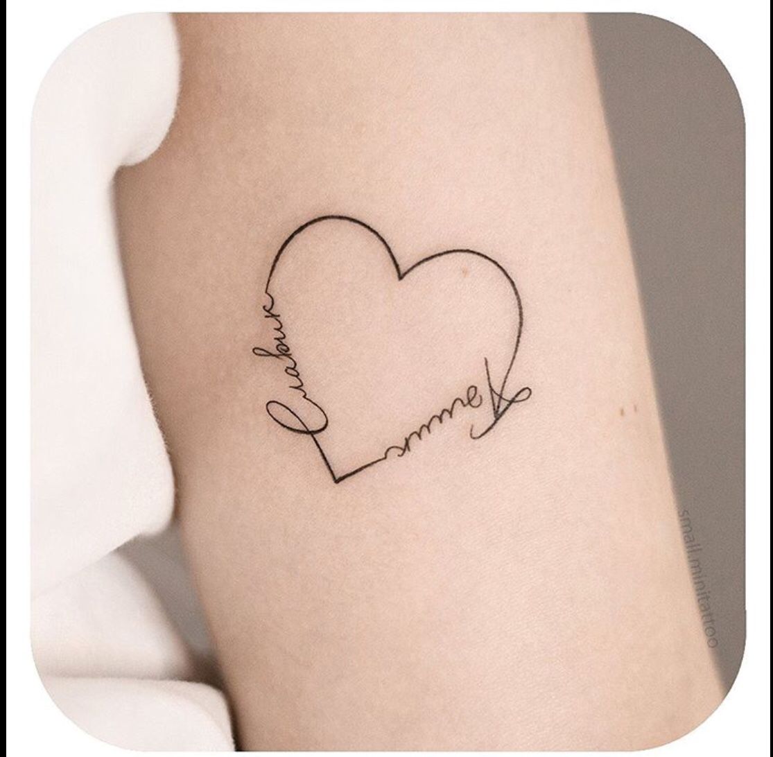 Name Tattoo On Heart
