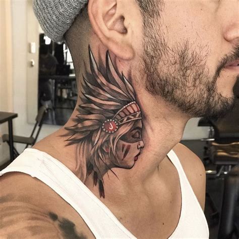 Native American Neck Tattoos Native American Neck Tattoos