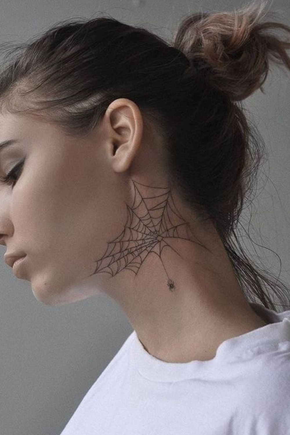 Neck Spider Tattoo