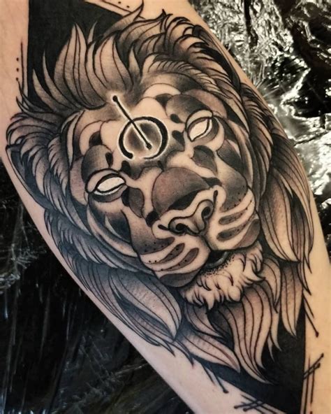 Neo Traditional Lion Tattoo Neo Traditional Lion Tattoo