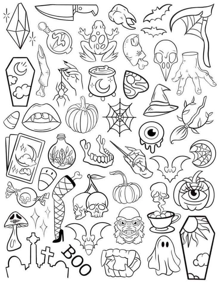 Neue Schule Flash Tattoo Designs Mfkdoom Halloween Tattoo Flash