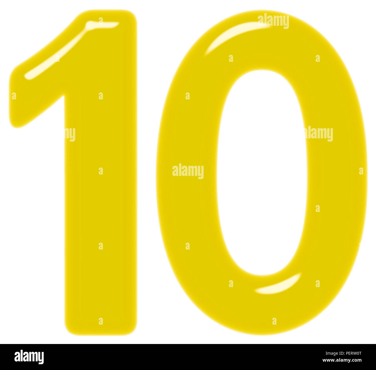Numeral 10 Ten Isolated On White Background 3D Render Stock Photo Alamy