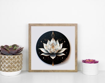 Ornamental Fine Line Boho Lotus Tattoo Design Etsy Canada Lotus