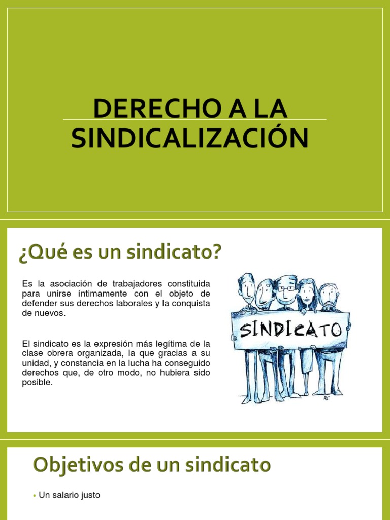 Para Tener En Cuenta Sobre El Derecho A La Sindicalizaci N Y Para Tener En Cuenta Sobre El Derecho A La Sindicalizaci N Y