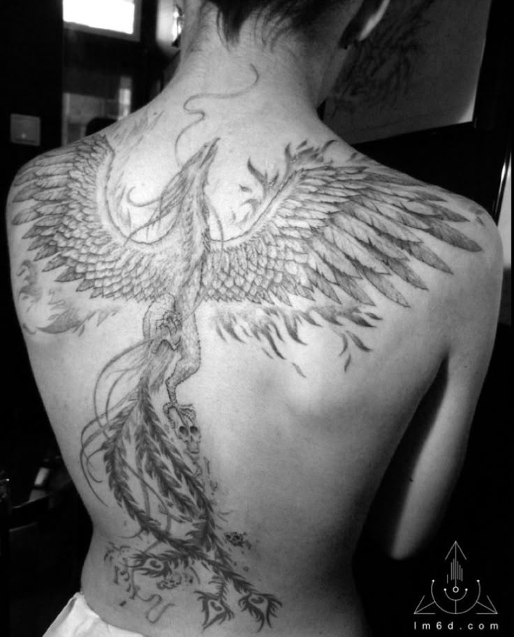 Phoenix Back Tattoo