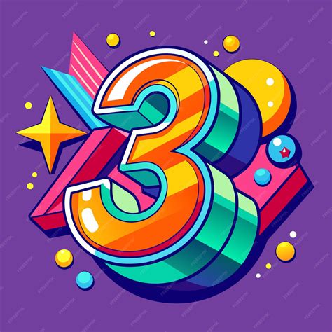 Premium Vector Three Number Or Number 3 3D Premium Vector Three Number Or Number 3 3D