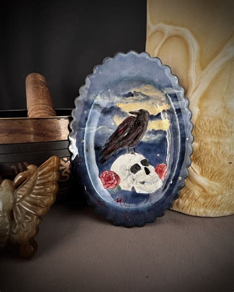 Raven S Secrets Unveiled Enamel Trinket Dish Marianne Goodell