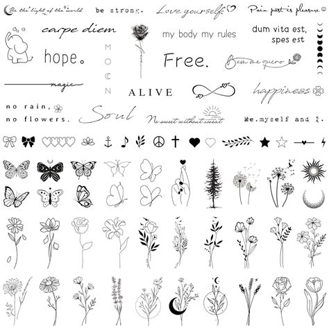 Realistic Temporary Tattoos For Women 60 Sheets Tiny Small Removable Realistic Temporary Tattoos For Women 60 Sheets Tiny Small Removable