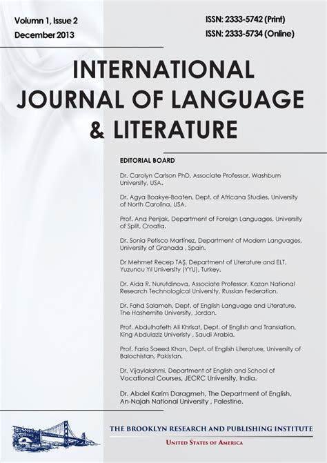 Research Journal Of English Language Amp Literature Research Journal Of English Language Amp Literature