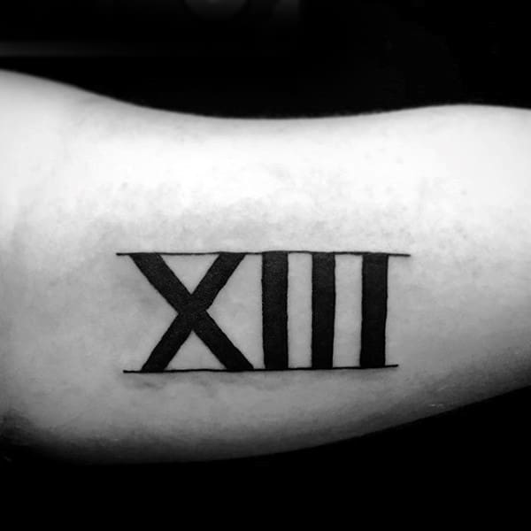 Roman Numeral 13 Tattoo Designs