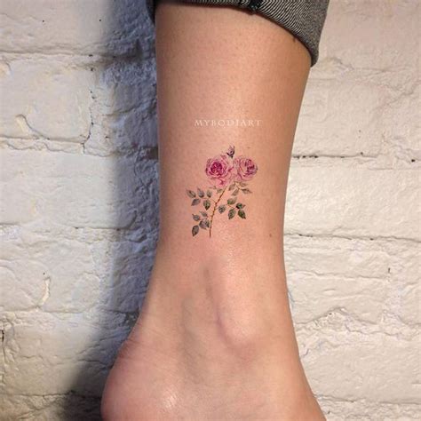 Ryoko Small Watercolor Wild Flower Rose Temporary Tattoo Small Flower Ryoko Small Watercolor Wild Flower Rose Temporary Tattoo Small Flower