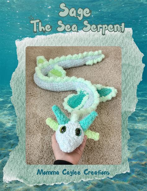 Sage The Sea Serpent A Crochet Pattern Etsy Sage The Sea Serpent A Crochet Pattern Etsy