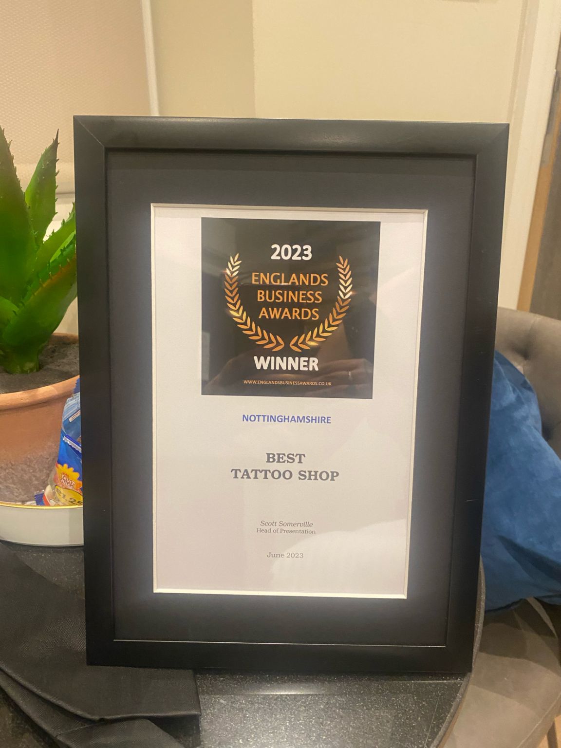 Sarah Barsby On Linkedin Buzzing On Our Latest Award Best Tattoo Shop