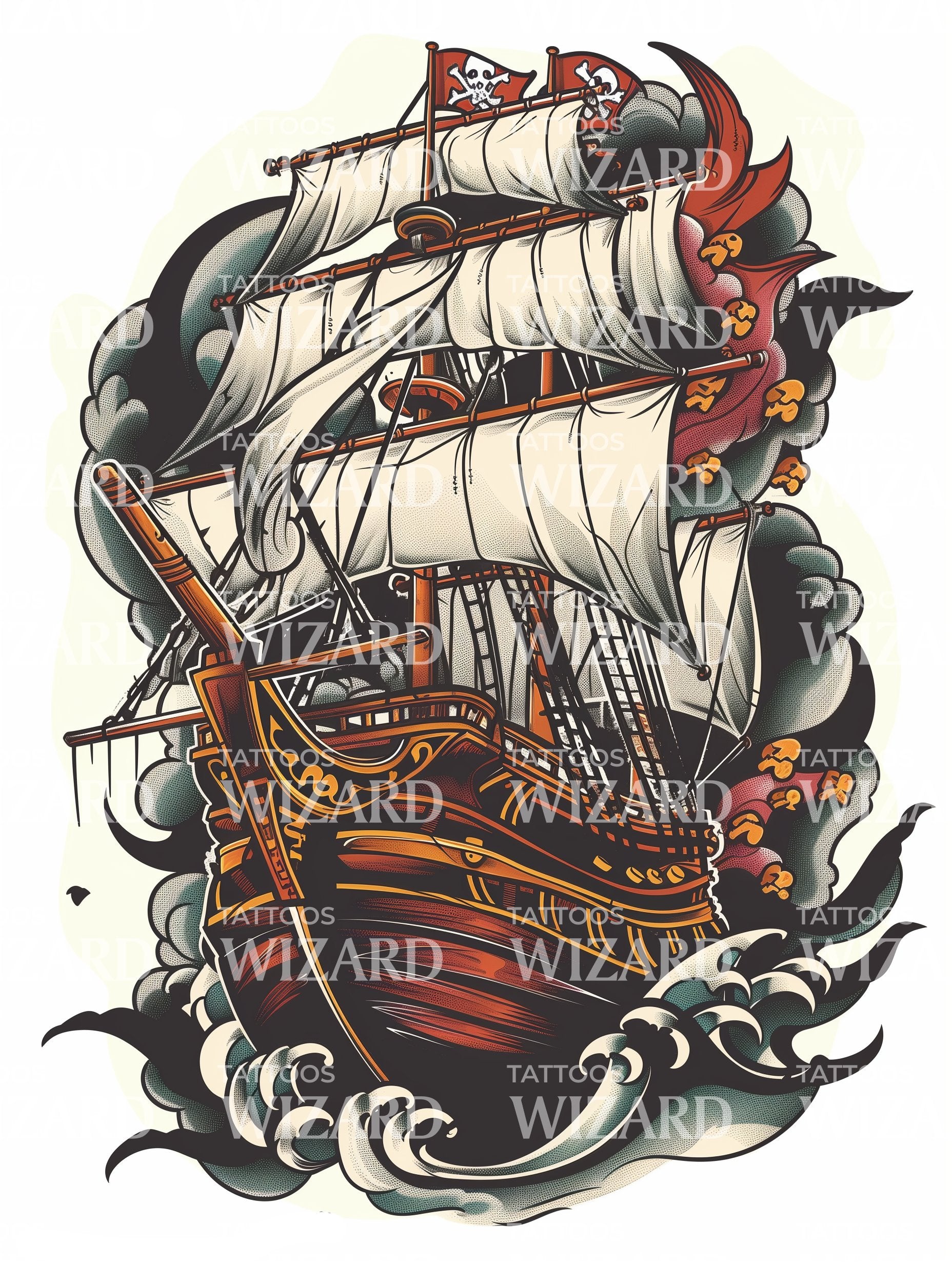 Ship Tattoo Designs