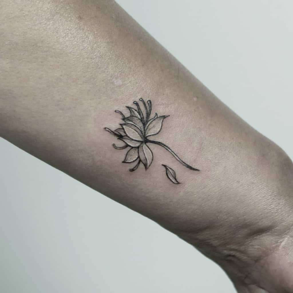Simple Flower Tattoo