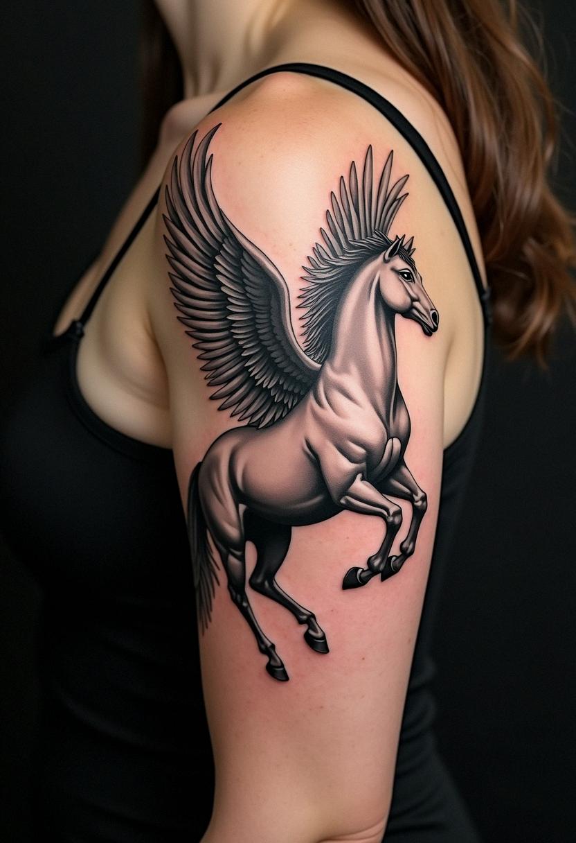 Simple Pegasus Tattoo Simple Pegasus Tattoo