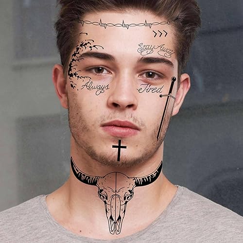 Simple Small Face Tattoos Female