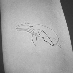 Simple Whale Tattoo Design Inku Paw