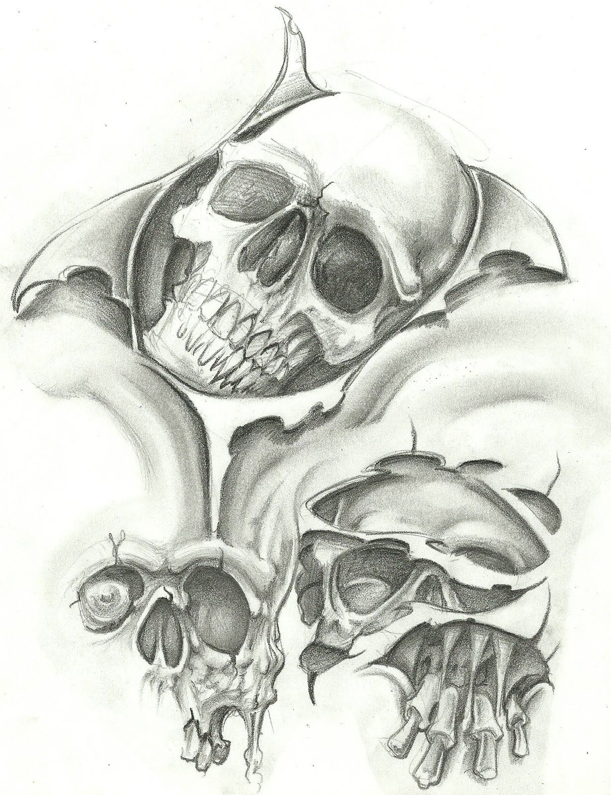 Skull Tattoo Stencil Designs