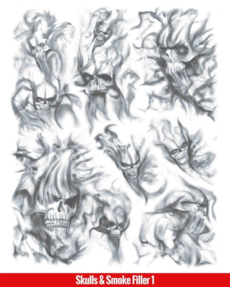 Smoke Skull Tattoo Stencil Smoke Skull Tattoo Stencil