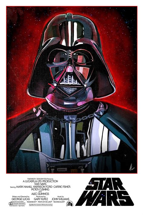 Star Wars Darth Vader Movie Fan Art Poster Star Wars Darth Vader Movie Fan Art Poster