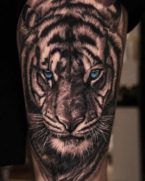 Striking Tiger Tattoo Design Ideas For Your Leg Make A Bold Statement