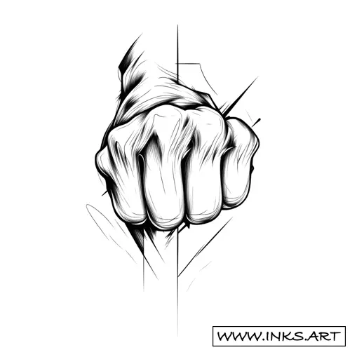 Tattoo Designs Clenched Skeleton Fist
