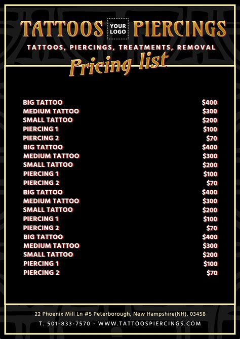 Tattoo Prices England